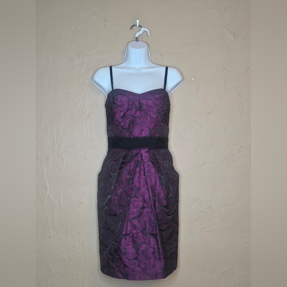 Max & Cleo Strapless Dress in Rich Purple